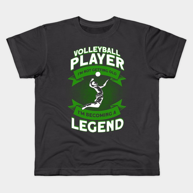 Volleyball Player Sport Volleyball Kids T-Shirt by Toeffishirts